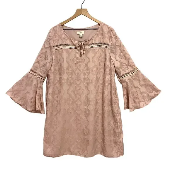 LOFT | Dresses | Loft Shift Dress Womens Xl Dusty Rose Western Southwestern  Boho Native Flowy | Poshmark